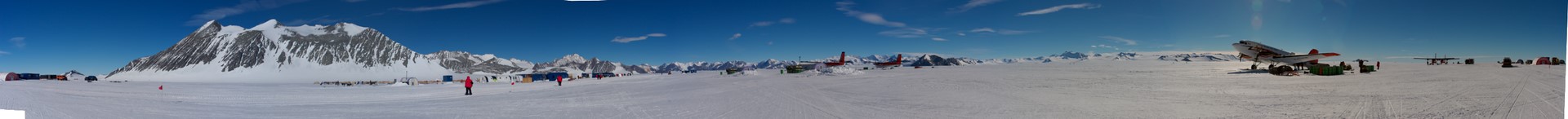 Union Glacier camp from ski runway