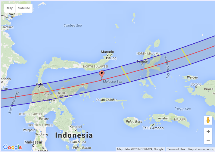 2016 Eclipse location of Le Soléal