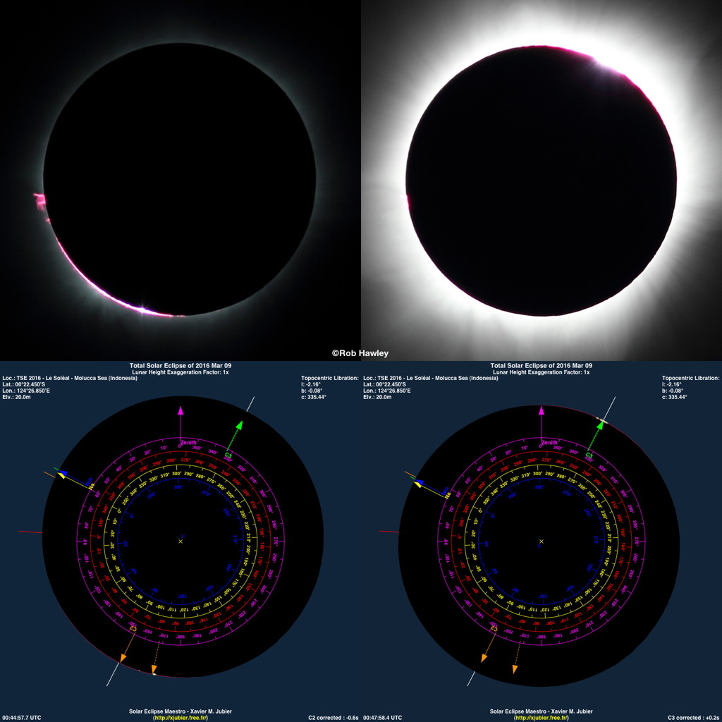 Solar Eclipse Maestro prediction of Le Soleal Eclipse