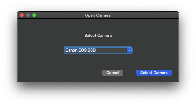 Open Camera Dialog