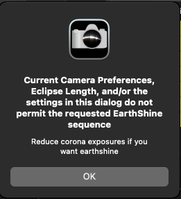 Short Eclipse Dialog